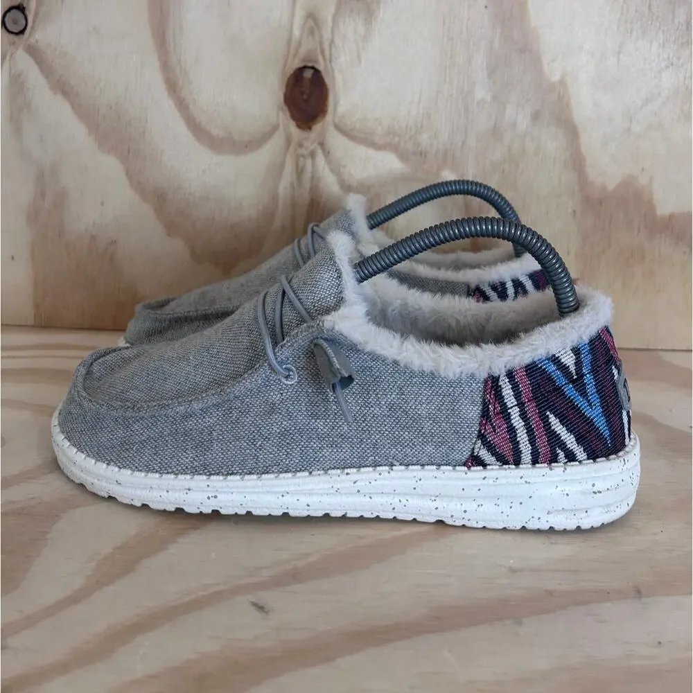 Hey Dude - Wendy Funk Wool - Moccasin - Gray - Women's - W7 - 40469-030